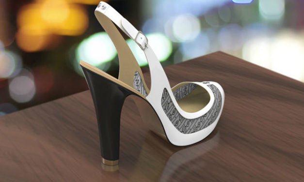 Elegantes zapatos de tacón alto cambian de color con un app