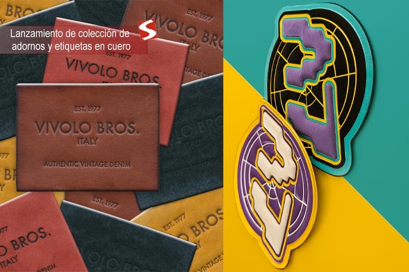 Lanzamiento de colección de adornos y etiquetas en cuero