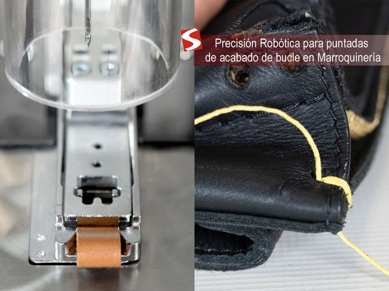 Precisión Robótica para puntadas de acabado de bucle en Marroquinería Precisión Robótica para puntadas de acabado de bucle en Marroquinería
