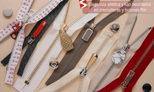 Elegancia atlética y lujo neoclásico en cremalleras y botones Riri